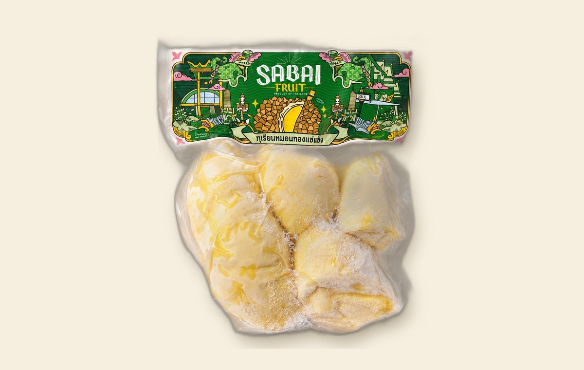 ทุเรียนหมอนทองแช่แข็ง Sabai Fruit 1 แพ็ก