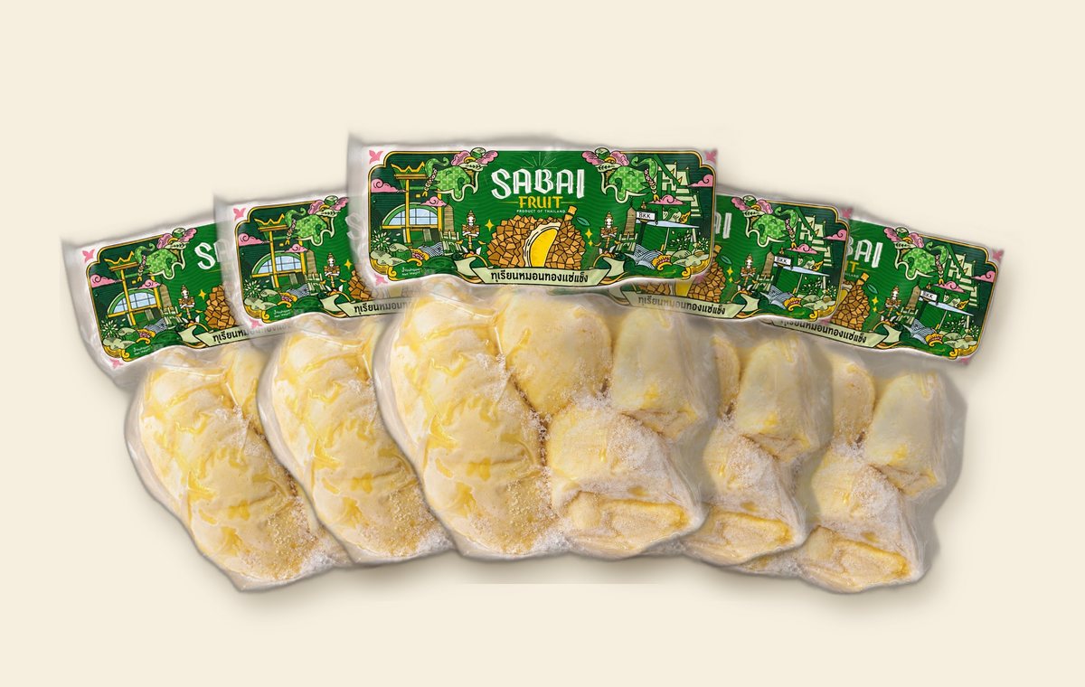 ทุเรียนหมอนทองแช่แข็ง Sabai Fruit 5 แพ็ก
